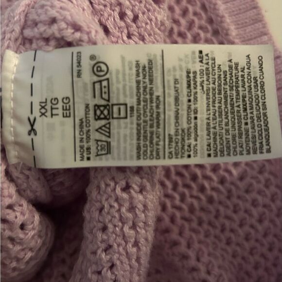Old Navy Lavender Short Sleeve Sweater Size XXL - Picture 7 of 8